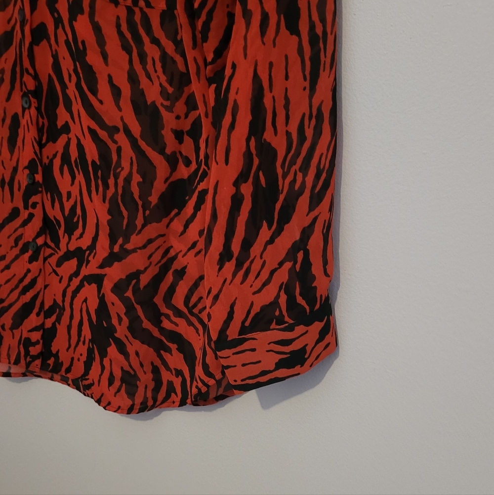 Mint Velvet Red Animal Print Blouse - Picture 3 of 7